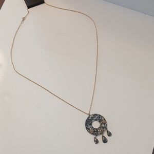 Expressions Black and Gold Necklace Elegant Jewelry NWT